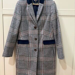 Women’s Boden 100% Wool Coat - Moon Tweed Size 8